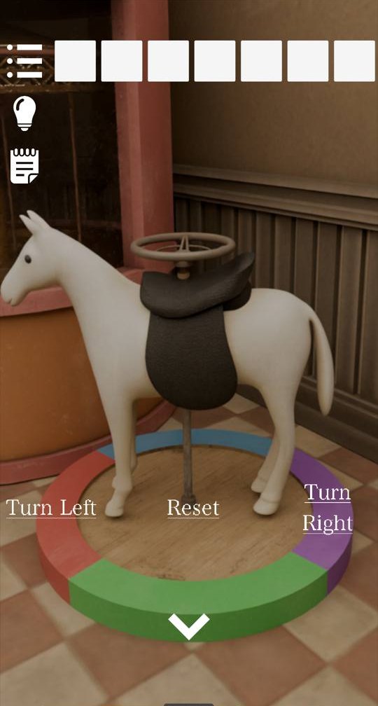 左右に回せる木馬。ここは後回しにしました